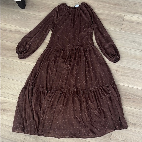 ASOS Brown Long Sleeve Dress - Picture 4 of 15